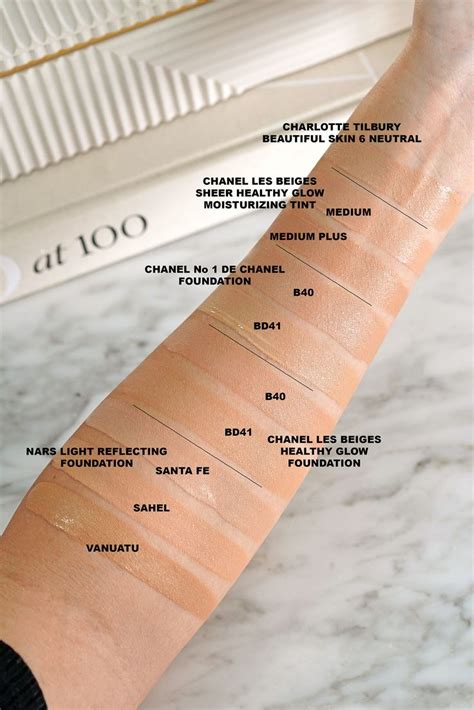 chanel foundation les beiges b40|chanel foundation color shade chart.